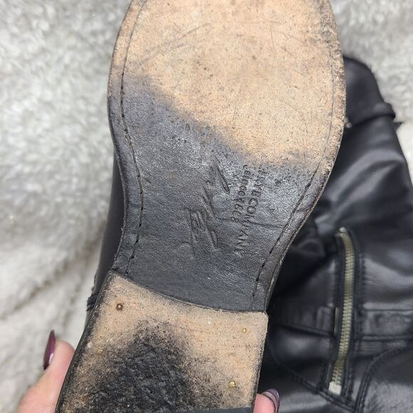 Frye Phillip Black Leather Womens Riding Boots size 6.5 - Picture 8 of 10